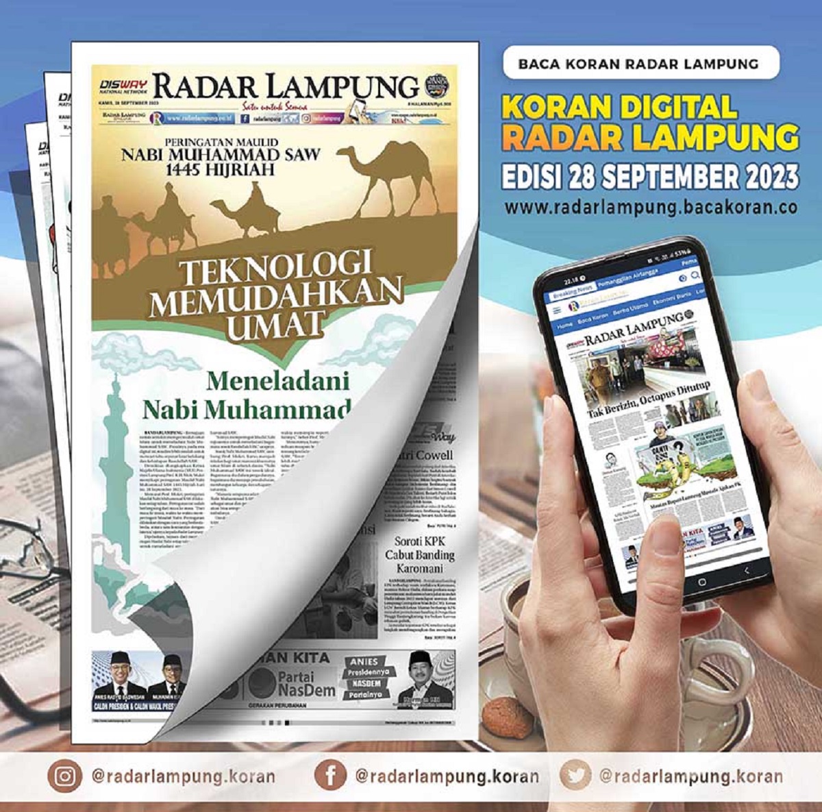 Koran Radar Lampung Edisi Kamis 28 September 2023