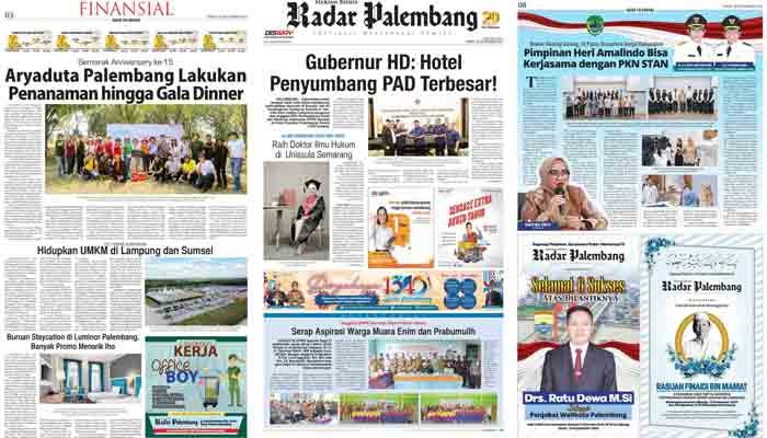 Koran Radar Palembang Edisi Senin 18  September 2023