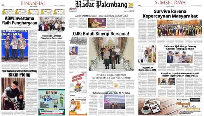 Koran Radar Palembang Edisi Kamis 21 September 2023