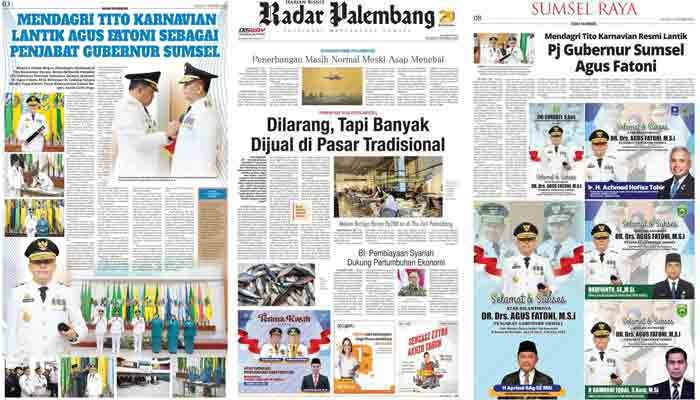 Koran Radar Palembang, Edisi Selasa 03 Oktober 2023