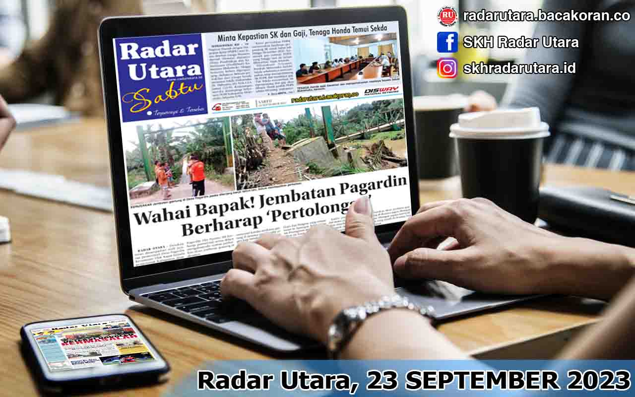 Koran Radar Utara Edisi Sabtu 23 September 2023