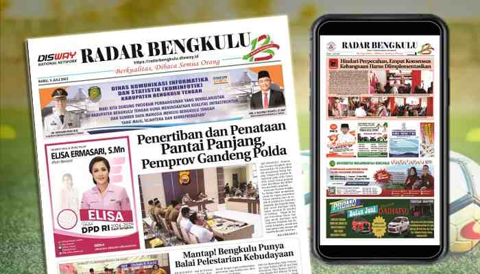 Koran Hybrid Pertama di Indonesia Baca RADAR BENGKULU EDISI RABU 05 JULI 2023