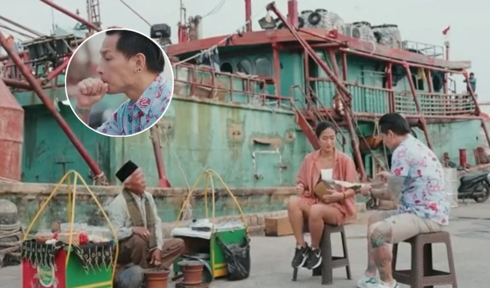 Momen Chef juna dan Chef Renata Cobain Kerak Telur Babe di Pelabuhan, Netizen: Awas Dilempar Pak