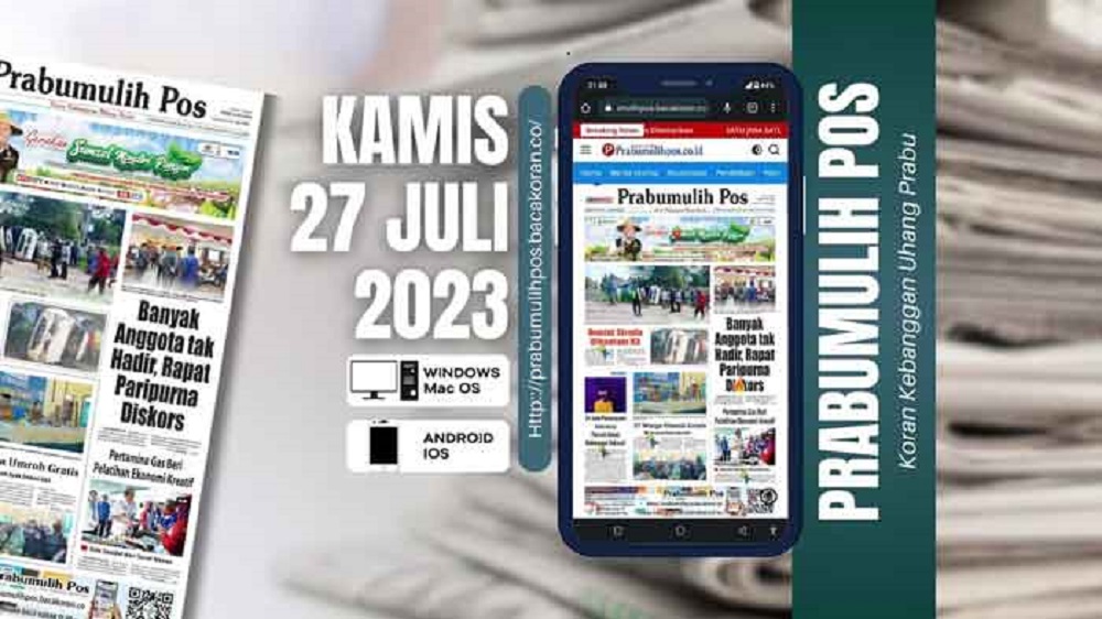 Koran Prabumulih Pos Edisi, Kamis 27 Juli 2023