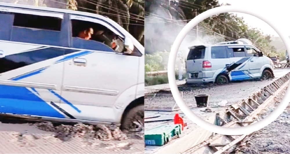 Video Viral: Aksi Berbahaya Pengemudi Mobil SUV NeKat Melintas di Jalanan yang Masih Basah Usai Dicor Beton