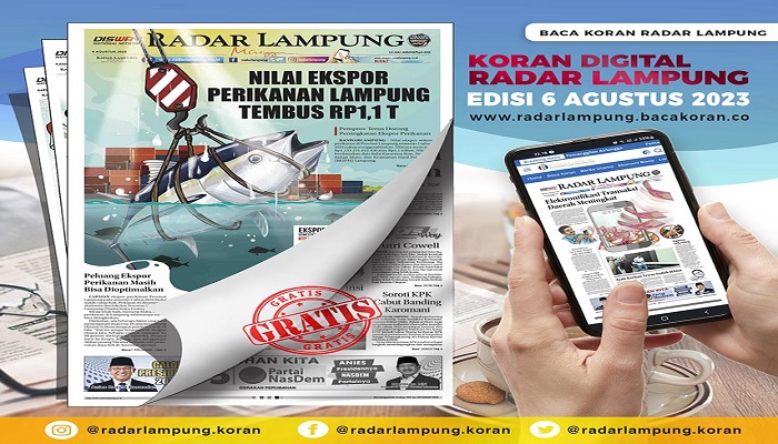 Koran Radar Lampung Edisi, Minggu 06 Agustus 2023