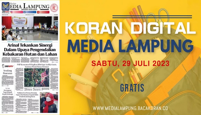 Koran Media Lampung Edisi, Sabtu 29 Juli 2023