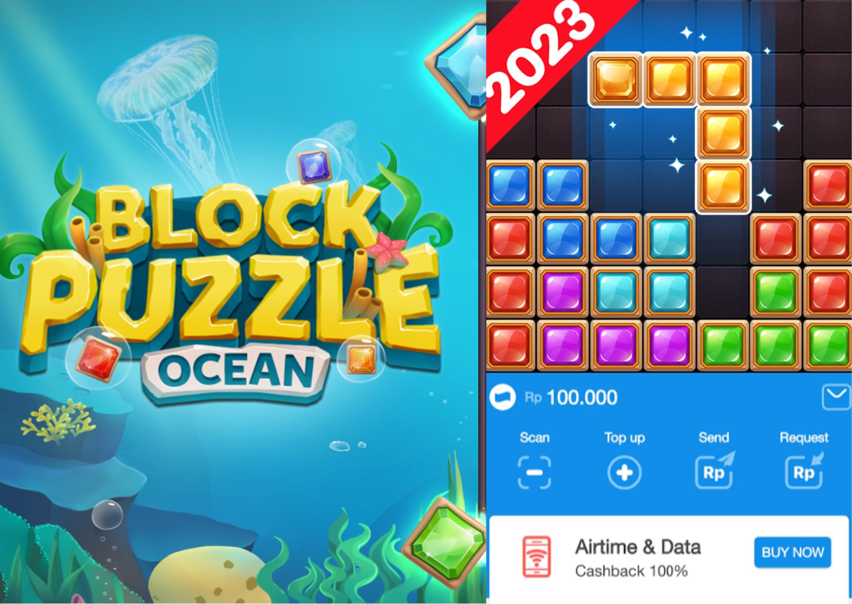 TERPERCAYA Aplikasi Game Penghasil Uang Paling Oke Cukup Main Game Block Puzzle Bisa Dapat Saldo Gratis