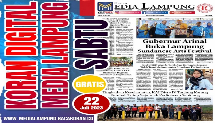 Koran Media Lampung Edisi Sabtu, 22 Juli 2023
