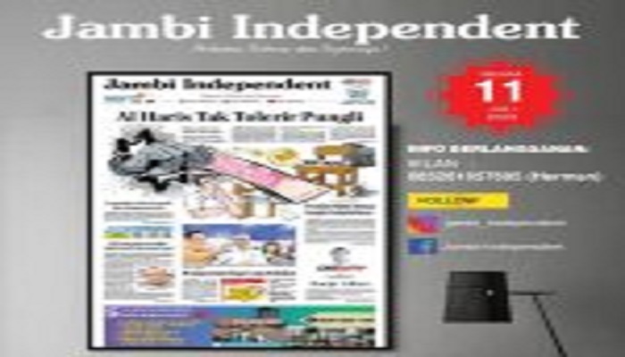Koran Hybrid Pertama di Indonesia Baca Jambi Independent Edisi 11 Juli 2023