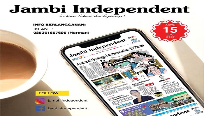 Koran Hybrid Pertama di Indonesia Baca Jambi Independent Edisi Sabtu 15 Juli 2023