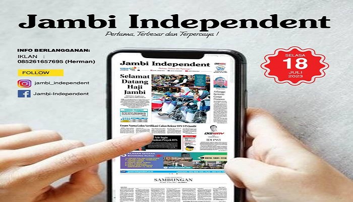 Koran Hybrid Pertama di Indonesia Baca  Jambi Independent Edisi Selasa 18 Juli 2023