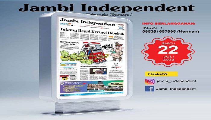 Koran Jambi Independent Edisi Sabtu, 22 Juli 2023