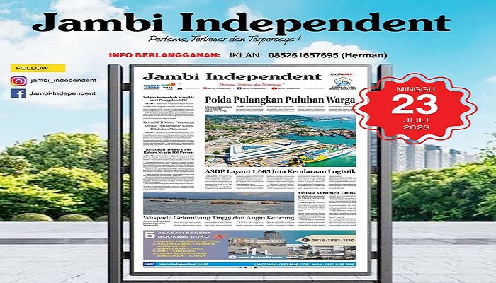 Koran Jambi Independent Edisi Minggu, 23 Juli 2023