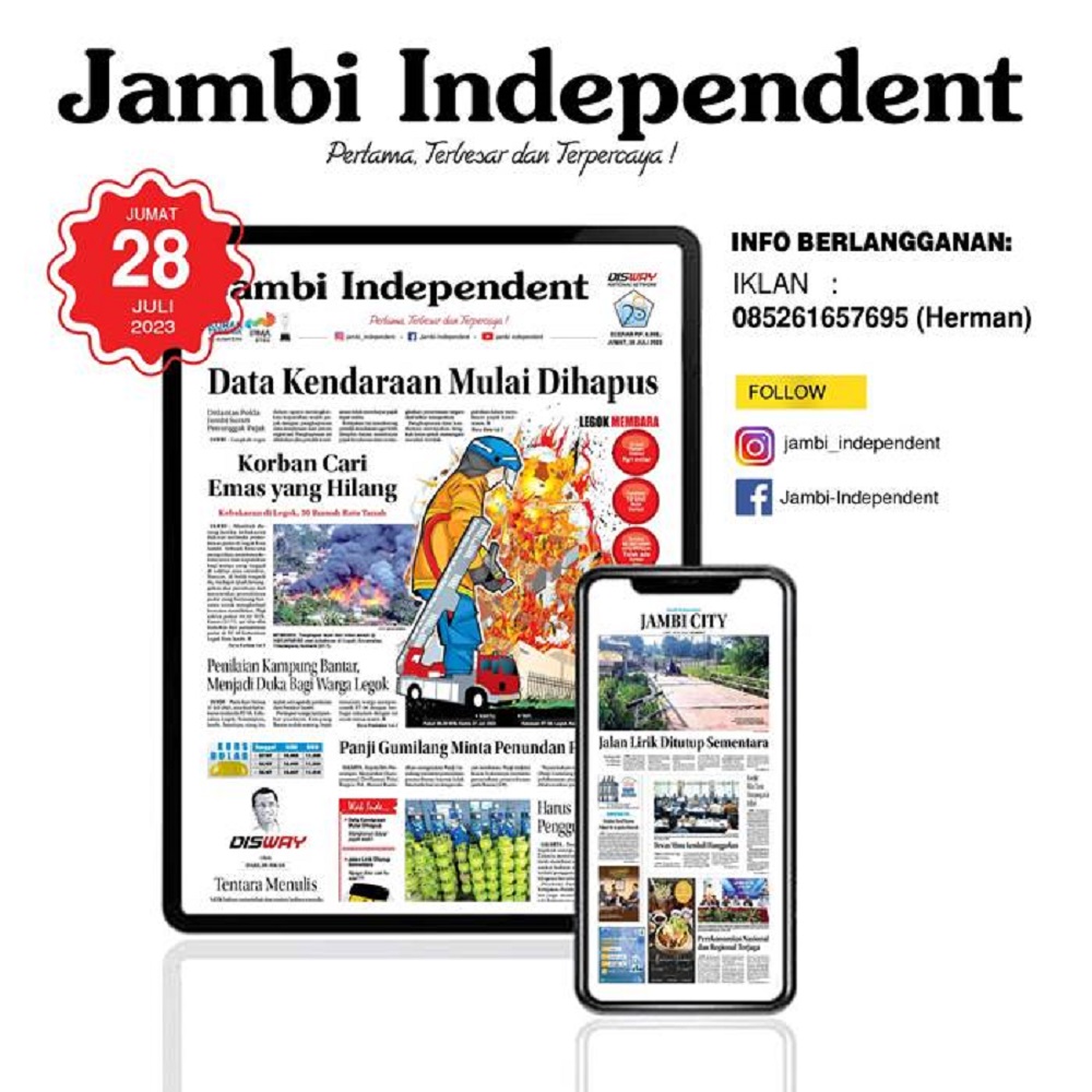 Koran Jambi Independent Edisi, Jum’at 28 Juli 2023