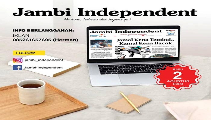 Koran Jambi Independent Edisi, Rabu 02 Agustus  2023