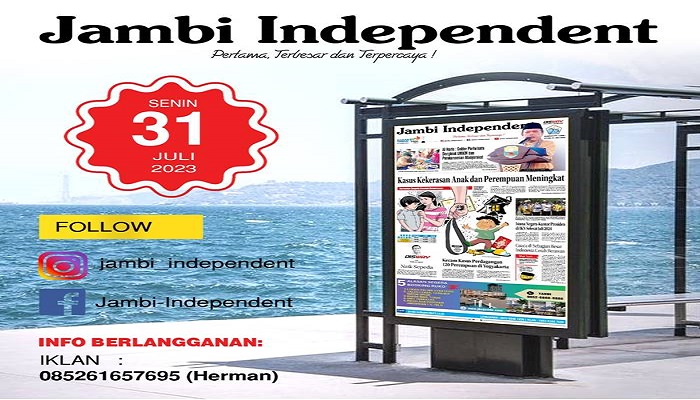 Koran Jambi Independent Edisi, Senin 31 Juli 2023