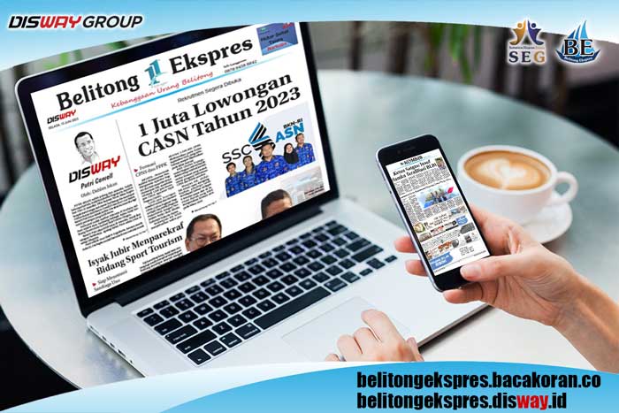 Koran Hybrid Pertama di Indonesia Baca Belitong Ekspres Edisi 13 Juli 2023