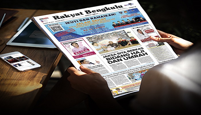 Koran Hybrid Pertama di Indonesia Baca Rakyat Bengkulu Edisi Jumat 14 Juli 2023
