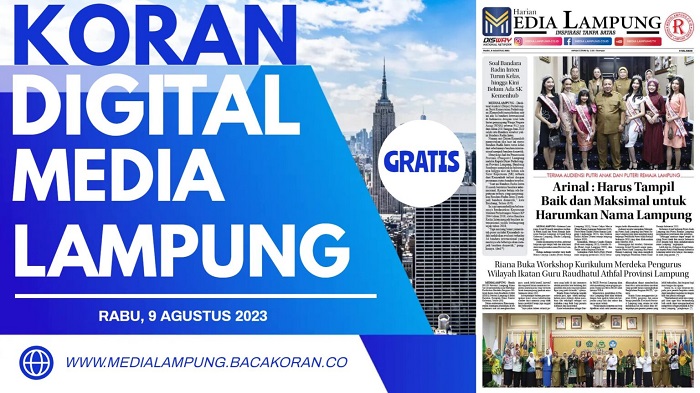 Koran Media Lampung Edisi, Rabu 09 Agustus 2023