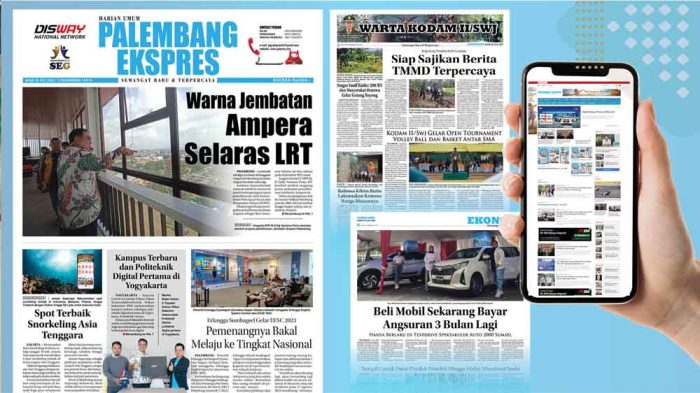 Koran Palembang Ekspres Edisi, Minggu 30 Juli 2023