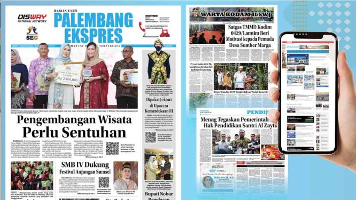 Koran Palembang Ekspres Edisi, Senin 07 Agustus 2023