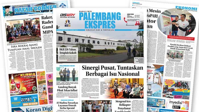 Baca Palembang Ekspres Edisi Sabtu, 25 Maret 2023