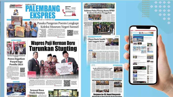 Koran Hybrid Pertama di Indonesia Baca Palembang Ekspres Jumat Edisi 07 Juli 2023