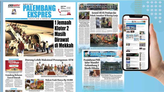Koran Hybrid Pertama di Indonesia Baca Palembang Ekspres Ahad Edisi 09 Juli 2023