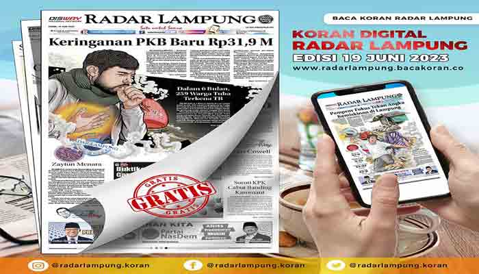 Baca Koran Radar Lampung Edisi 19 Juni 2023