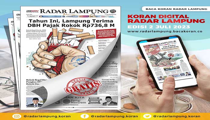 Koran Hybrid Pertama di Indonesia Baca Radar Lampung Edisi 02 Juli 2023