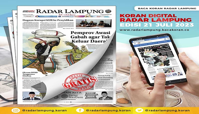 Koran Radar Lampung Edisi Jum’at, 21 Juli 2023