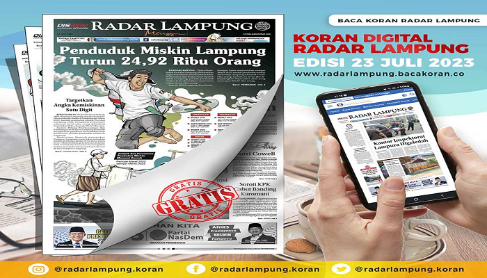Koran Radar Lampung Edisi Minggu, 23 Juli 2023