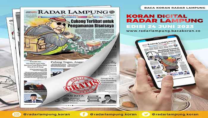Koran Hybrid Pertama di Indonesia Baca Radar Lampung Edisi 24 Juni 2023