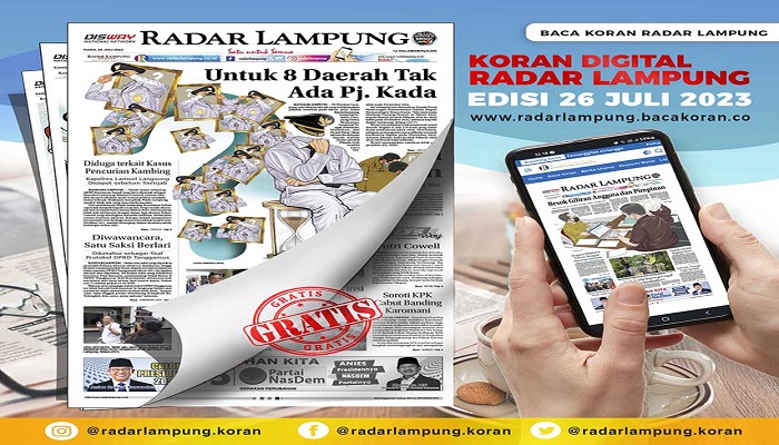 Koran Radar Lampung Edisi Rabu, 26 Juli 2023