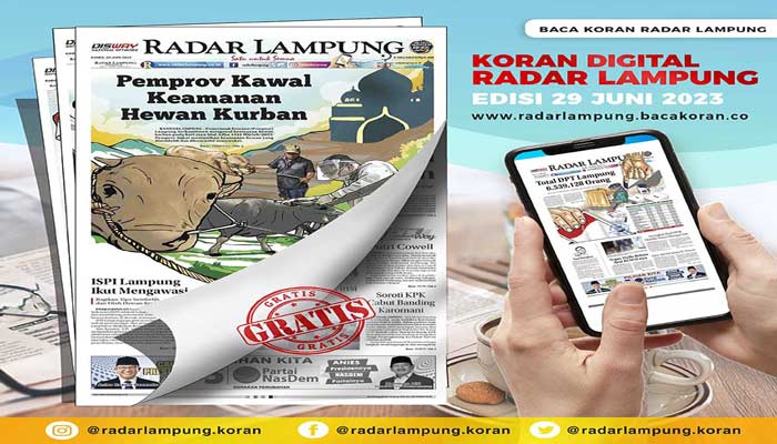 Koran Hybrid Pertama di Indonesia Baca Radar Lampung Edisi 29 Juni 2023