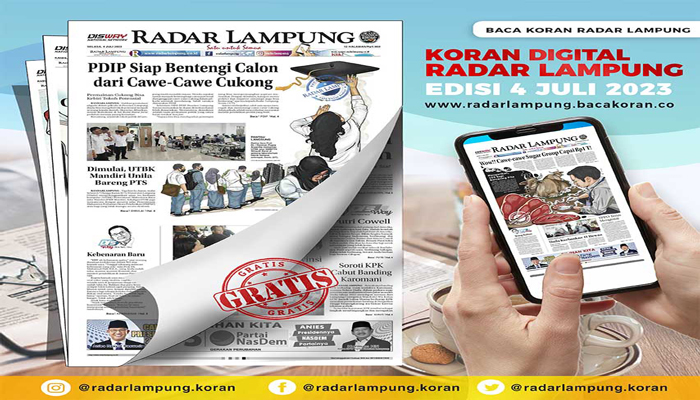 Koran Hybrid Pertama di Indonesia Baca Radar Lampung Edisi 04 Juli 2023