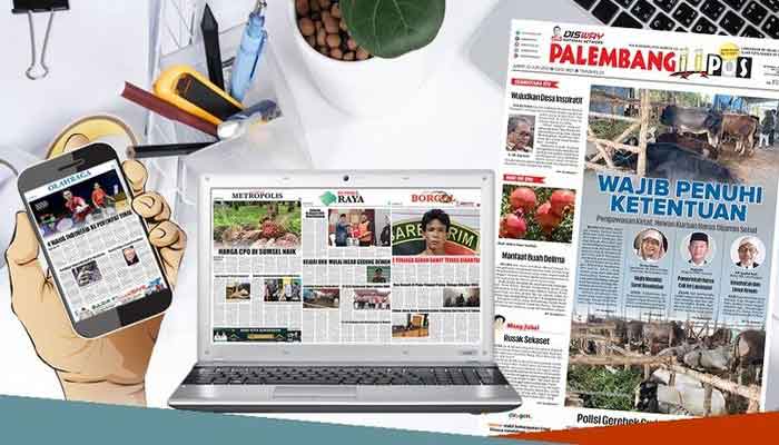 Koran Hybrid Pertama di Indonesia Baca Palembang Pos Edisi 23 Juni 2023