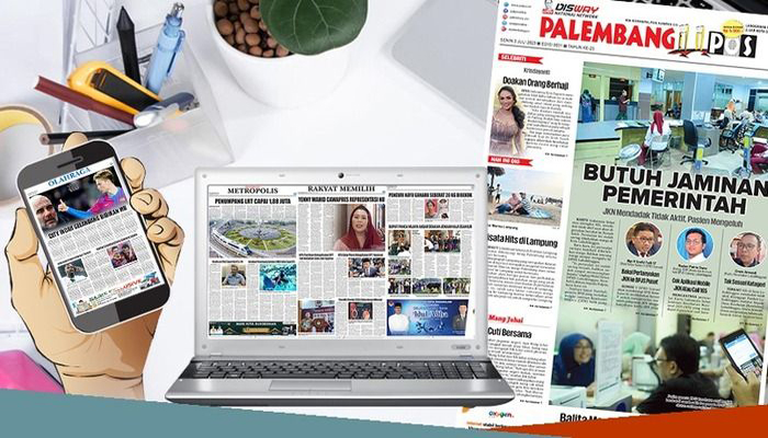 Koran Hybrid Pertama di Indonesia Baca Palembang Pos Edisi 03 Juli 2023