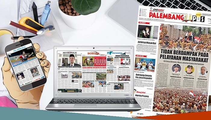 Koran Hybrid Pertama di Indonesia Baca Palembang Pos Edisi 11 Juli 2023