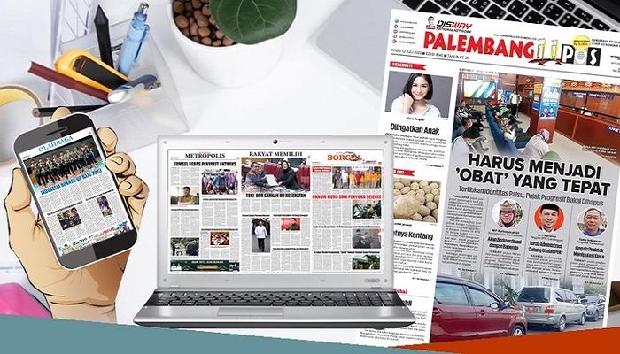 Koran Hybrid Pertama di Indonesia Baca Palembang Pos Edisi 12 Juli 2023