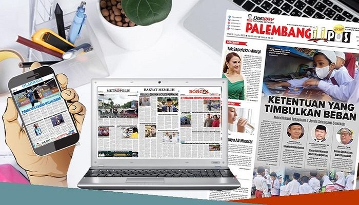 Koran Hybrid Pertama di Indonesia Baca Palembang Pos Edisi 13 Juli 2023