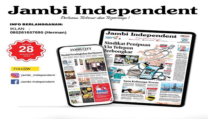 Koran Jambi Independent Edisi, Senin 28 Agustus 2023
