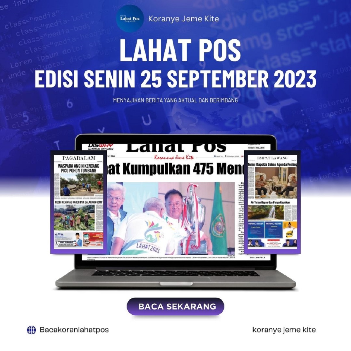 Koran Lahat Pos Edisi Senin 25 September 2023