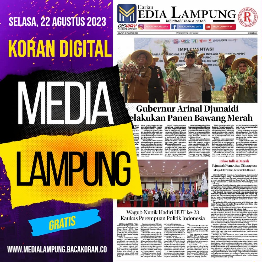 Koran Media Lampung Edisi, Selasa 22 Agustus 2023