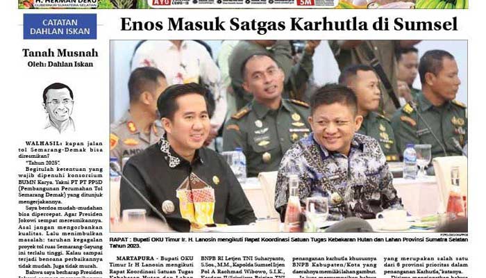Koran Hybrid Pertama di Indonesia Baca OKU TIMUR POS EDISI SENIN 26 JUNI 2023