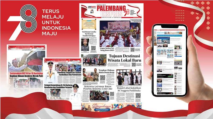 Koran Palembang Ekspres Edisi,  Rabu 16  Agustus 2023