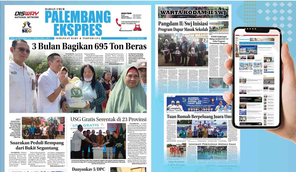 Koran Palembang Ekspres Edisi Sabtu 23 September 2023