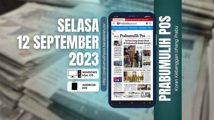 Koran Prabumulih Pos Edisi, Selasa 12 September 2023