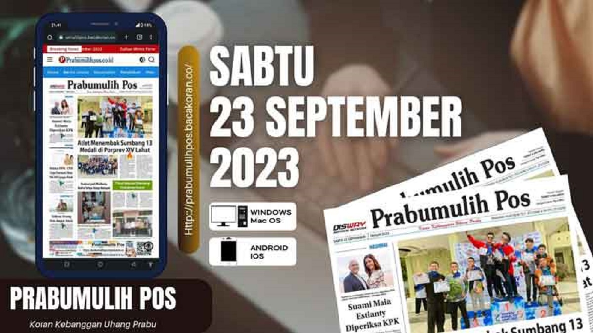 Koran Prabumulih Pos Edisi Sabtu 23 September 2023